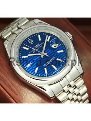 Newest Model-Rolex Datejust 41 Bright Blue Fluted Motif Dial Watch (2021)  Price in Pakistan