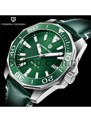 Pagani Design PD-1668 Green in Leather Watch Price in Pakistan
