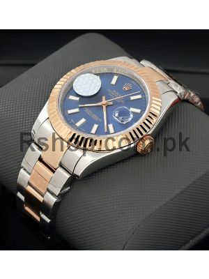 Rolex Datejust Blue Dial Men's Two Tone Watch Price in Pakistan