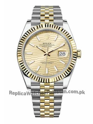 Rolex ETA Datejust 41 Gold Fluted Motif Dial 2022  Swiss Watch