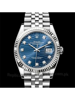 Rolex Datejust 40 Blue Fluted Motif Dial Watch