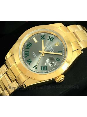 Rolex Datejust Gold Gray Dial Watch 2021