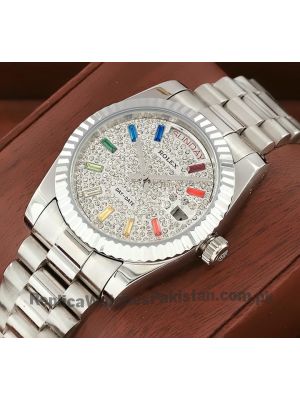 Rolex Day Date Pave Rainbow Dial Watch price in Pakistan