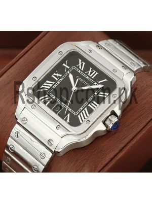 Cartier Santos Black Dial Watch Price in Pakistan