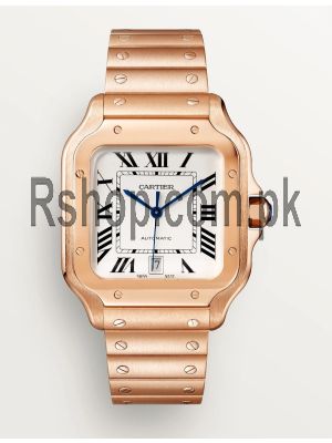Cartier Santos Rose Gold Men's Watch Price in Pakistan