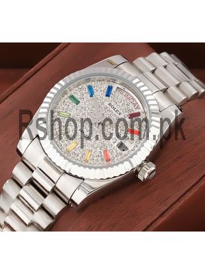 Rolex Day Date Pave Rainbow Dial Watch  Price in Pakistan