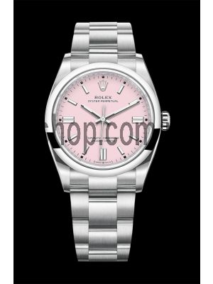 Rolex Oyster Perpetual 36 Candy Pink Dial Watch 