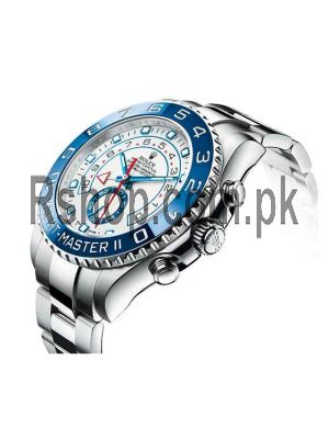 Rolex Yacht Master II Blue Bezel Men's Silver Watch (Swiss Quality) Price in Pakistan