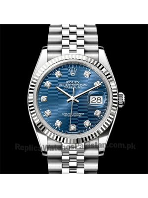 Rolex Datejust 40 Blue Fluted Motif Dial Watch