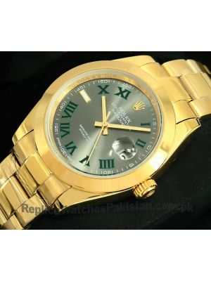 Rolex Datejust Gold Gray Dial Watch 2021