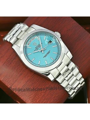 Rolex Day Date 40 Ice Blue Dial Watch