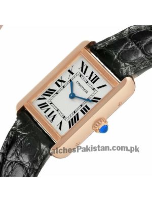 Cartier Tank Solo Rose Gold Steel Ladies Watch