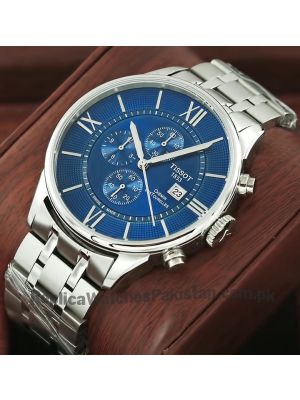 Tissot Chemin des Tourelles Blue Dial Chronograph Watch