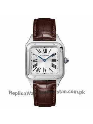 Cartier Santos Dumont Brown Strap Watch