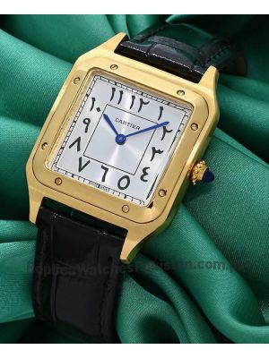 Cartier Santos Dumont Unisex Black Strap Watch