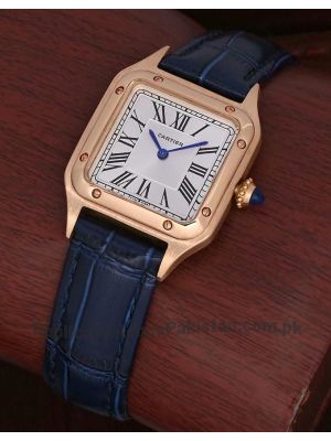 Cartier Santos Dumont Small Ladies Blue Straps Watch Price in Pakistan