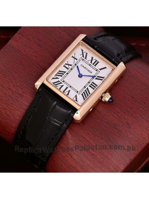 Cartier Tank Solo Leather Straps Ladies Watch