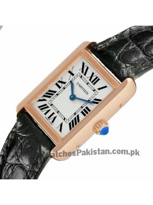 Cartier Tank Solo Rose Gold Steel Ladies Watch