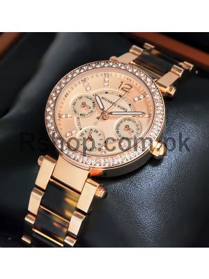 Michael Kors Ladies Rose Gold Pink Dial Watch  Price in Pakistan