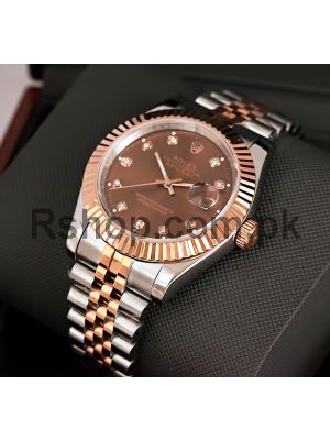 Rolex Datejust Brown Dial Two Tone Watch Price in Pakistan