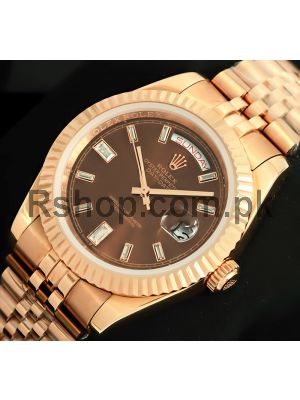 Rolex Day-Date II President Rose Gold Diamond Watch  (2021) Price in Pakistan