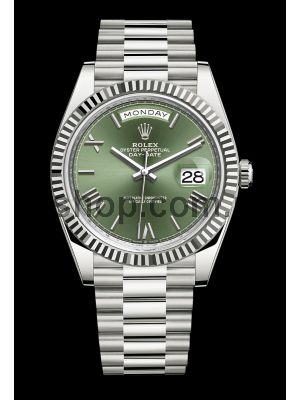 Rolex Day-Date Olive Green Dial Swiss Watch Price in Pakistan